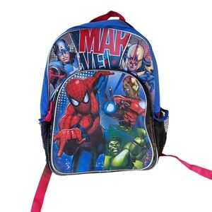 Marvel Super Hero Kids Backpack Spiderman/Hulk Captain America Good Condition